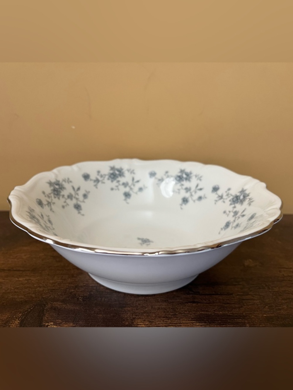 Bavaria Blue Garland Serving Bowl by Johann Haviland 8 1/2” width 2 3/4” height